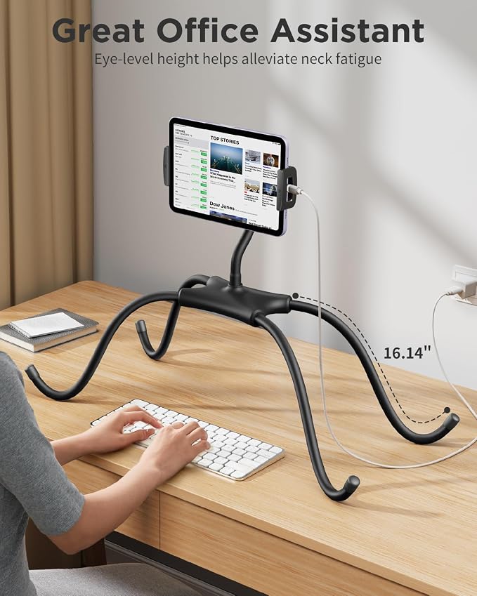 SAIJI iPad Stand, Adjustable Ergonomic Tablet Holder
