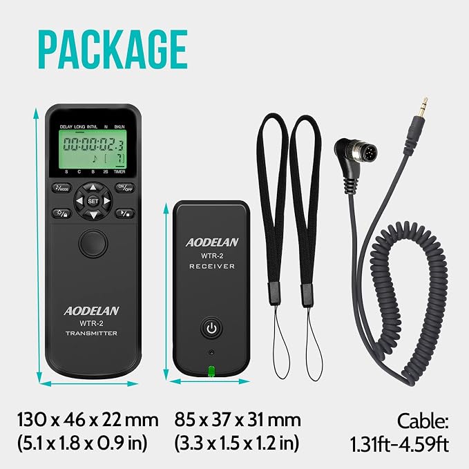 Wireless Shutter Camera Remote Intervalometer Timer Compatible