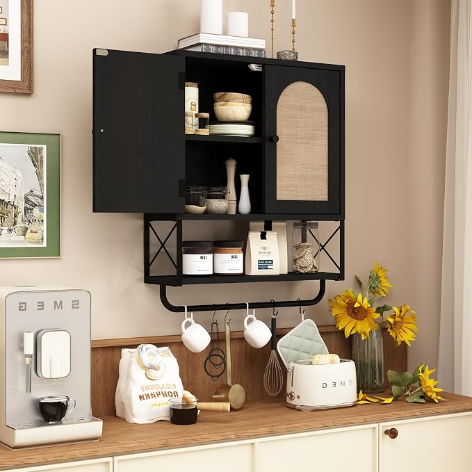 Rattan Bathroom Wall Cabinet