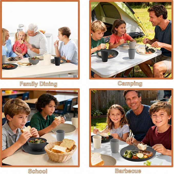 Wheat Straw Dinnerware Sets 20 PCS