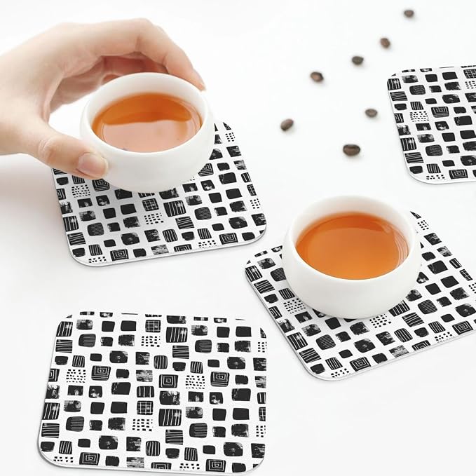 Minimal Abstract Shapes Print Coasters
