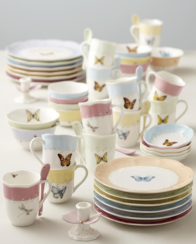 Lenox Butterfly Meadow Colors Porcelain Mug Set