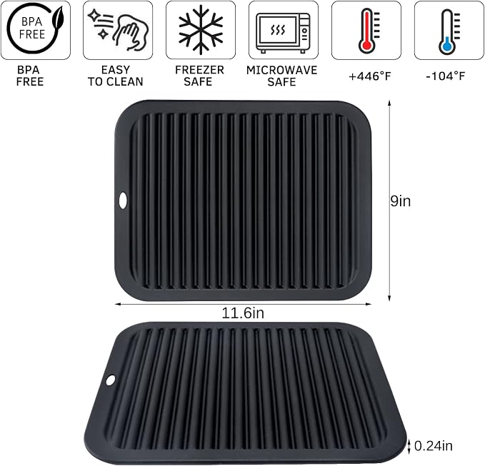 Silicone Trivets for Hot Pots and Pans, 3 Pack Heat Resistant Pot Holders for