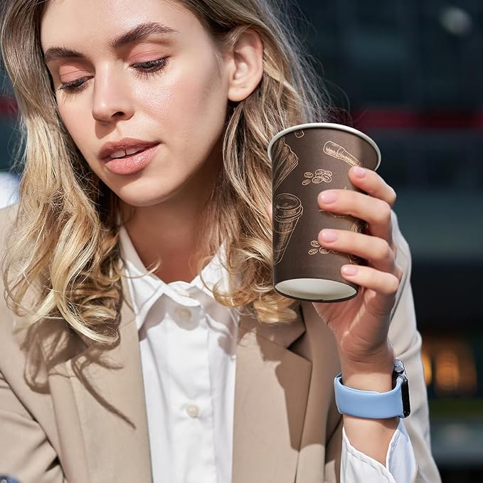 10 oz 180 Pack Disposable Paper Coffee Cups Hot/Cold Drinking Cups | Brown