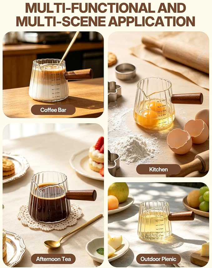 2 PCS 6OZ Glass Espresso Cups