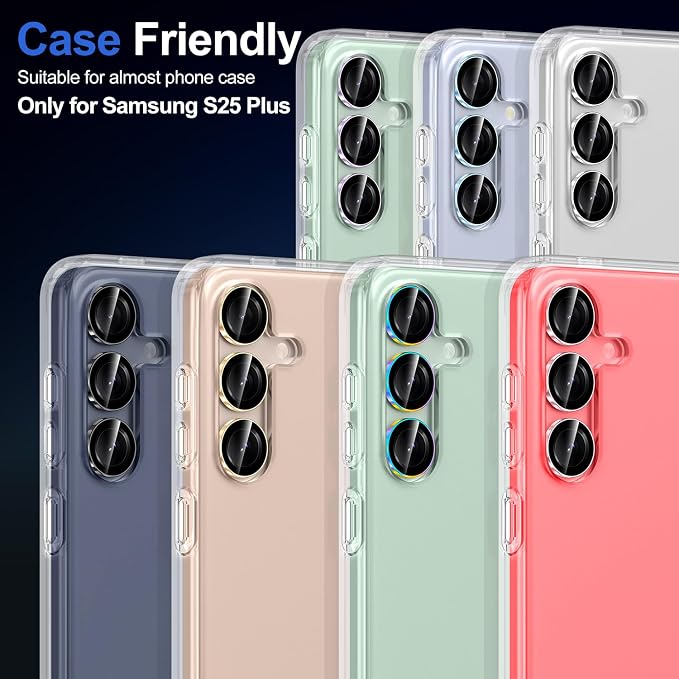 for Samsung Galaxy S25 Plus Camera Lens Protector, Individual Metal Ring