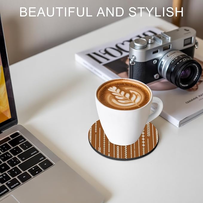 Vintage Brown Coasters Set of 4 Absorbent Coasters