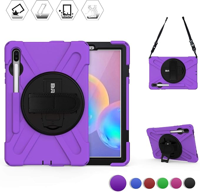 BRAECN Case for Galaxy Tab S6 10.5 2019, Hybrid Heavy Duty Shockproof Case