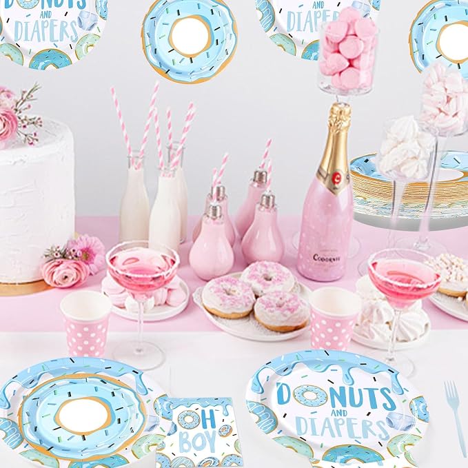 96Pcs Donut Baby Shower Decorations
