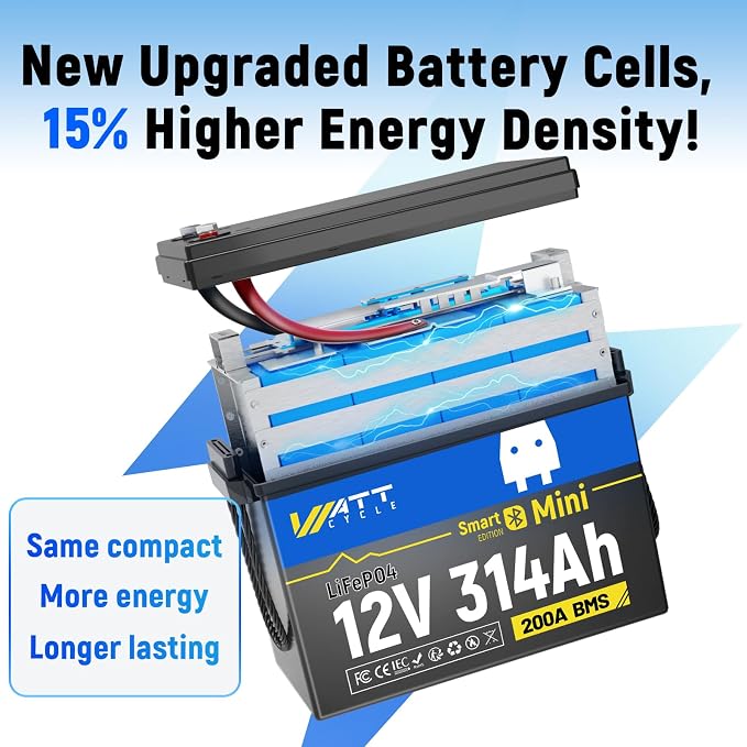 12V 314Ah Lithium LiFePO4 Battery Mini