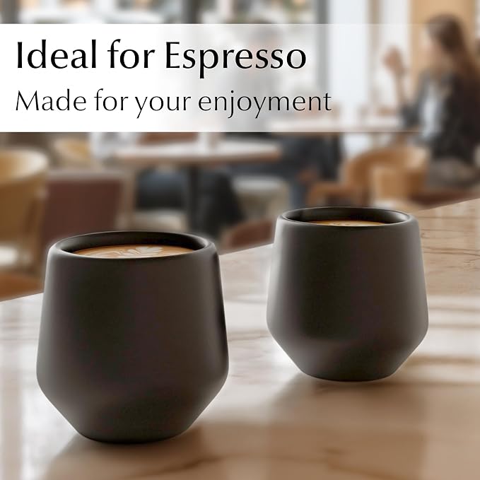 MIAMIO - Espresso Cups Set of 4 / Mug Set, Ceramic - Luxe | Ceramic espresso