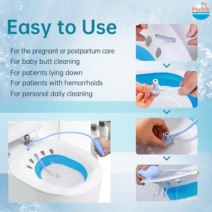 Sitz Bath for Toilet Seat Hemorrhoids and Postpartum Care