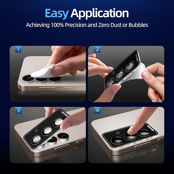 X-it Camera Lens Protector for Samsung S25 Plus, 9H Tempered Glass, Independent