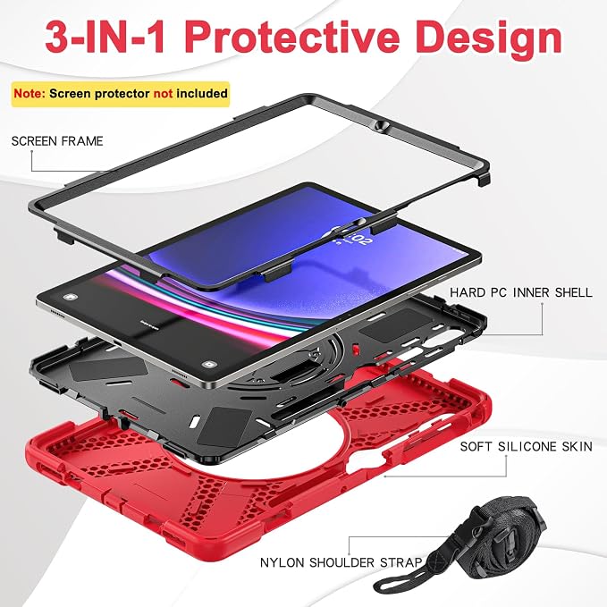 BRAECN for Galaxy Tab S10 Plus/S9 FE+/S9+/S7+/S8+/S7 FE 12.4 inch Case