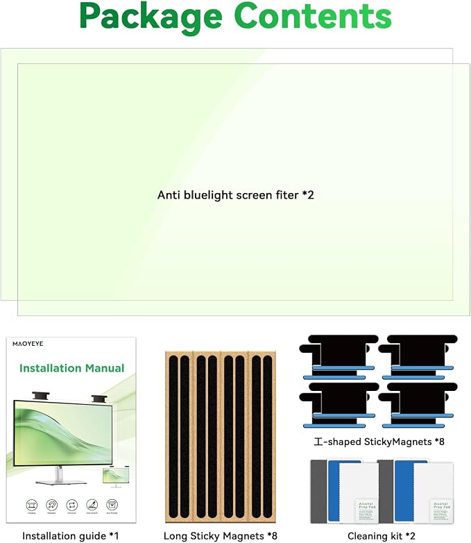 Magnetic 24 Inch Computer Anti Blue Light Screen Protector