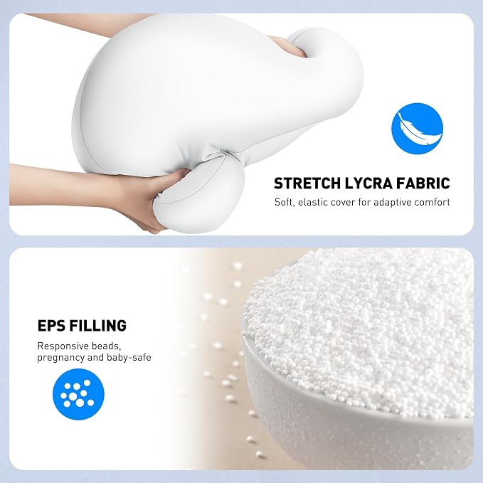 AboveTEK Tablet Pillow Stand for Bed, Hands-Free 360° Adjustable iPad Pillow