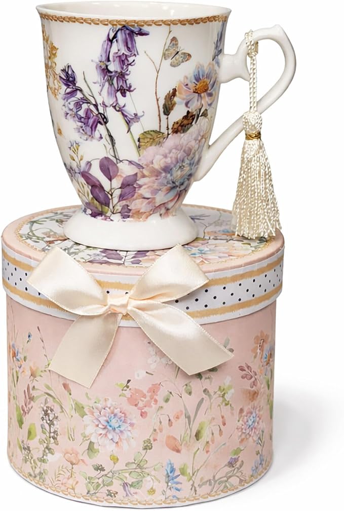 STP GOODS Porcelain Tea/Coffee Cup in Gift Box Fine Porcelain Coffee Cup Tea