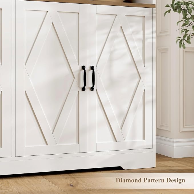 71" Tall Pantry Cabinet, Large Kitchen Hutch