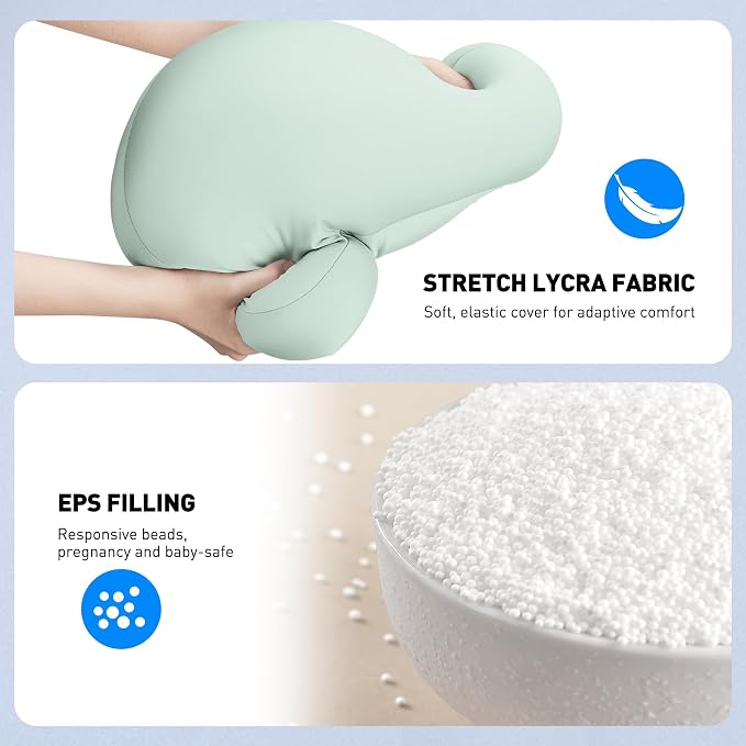 AboveTEK Tablet Pillow Stand for Bed, Hands-Free 360° Adjustable iPad Pillow