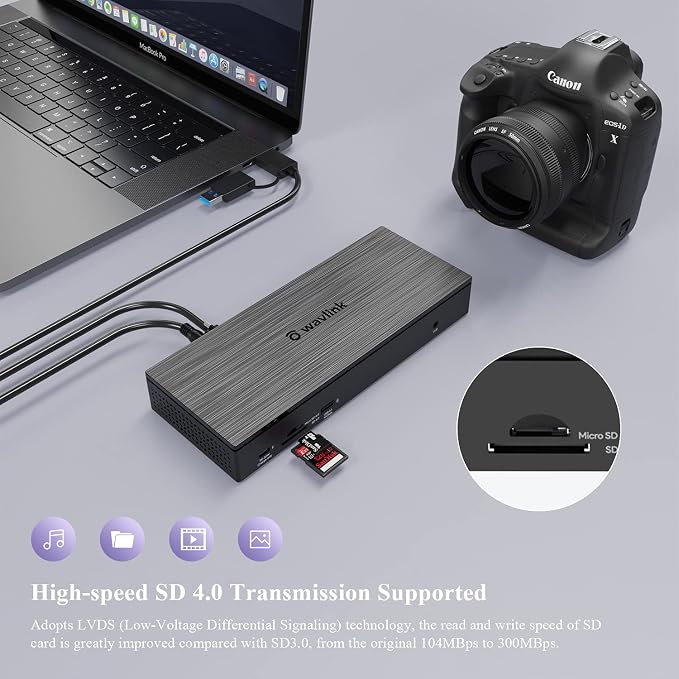 WAVLINK DisplayLink Laptop Docking Station