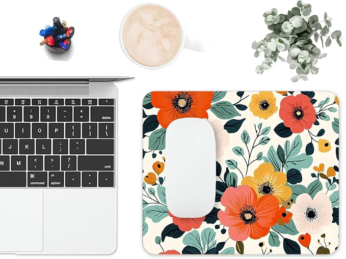 Mouse Pad, Cute Floral Pattern Flower Mouse Pads