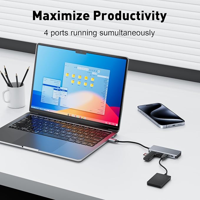 USB C Hub, 10Gbps High-Speed Type C Splitter