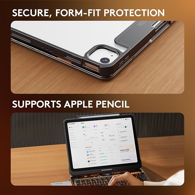 GUSGU Transparent Case with Wireless Keyboard only