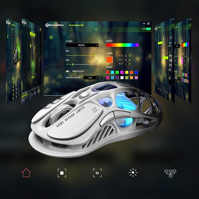 GravaStar Mercury M1 Pro Wireless Gaming Mouse, Lightweight Magnesium Alloy