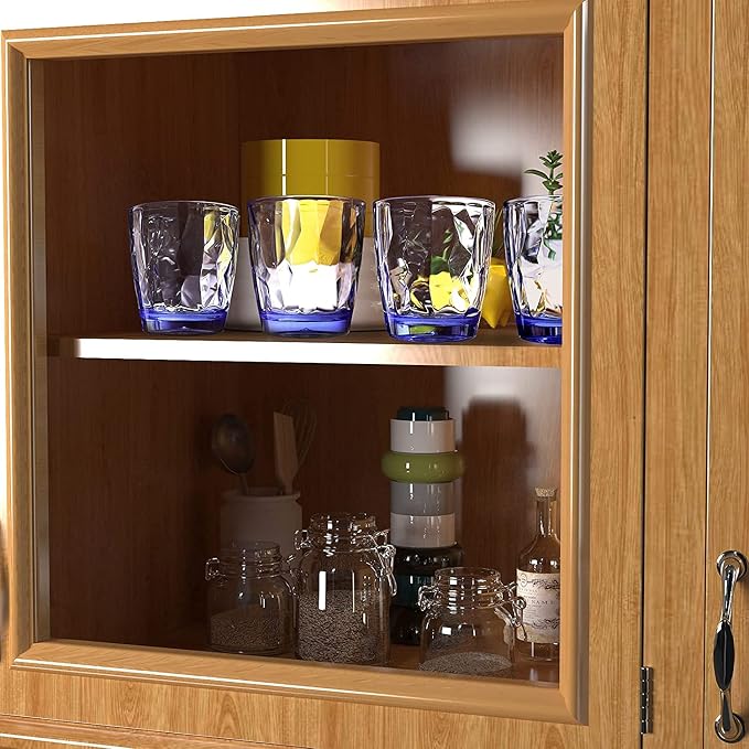 Topsky 10 oz Plastic Water Tumblers | Set of 4 Transparent Unbreakable Drinking