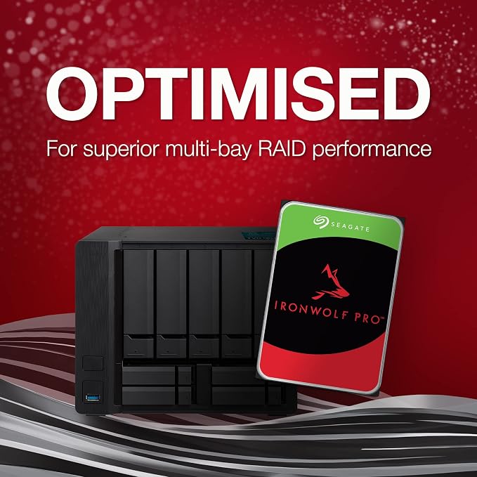 Seagate IronWolf Pro, 16 TB, Enterprise NAS Internal HDD –CMR 3.5 Inch