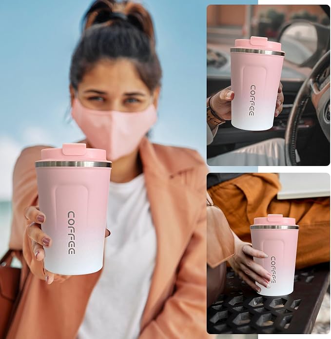 Insulated Travel Coffee Mug, Stainless Steel Coffee Cup