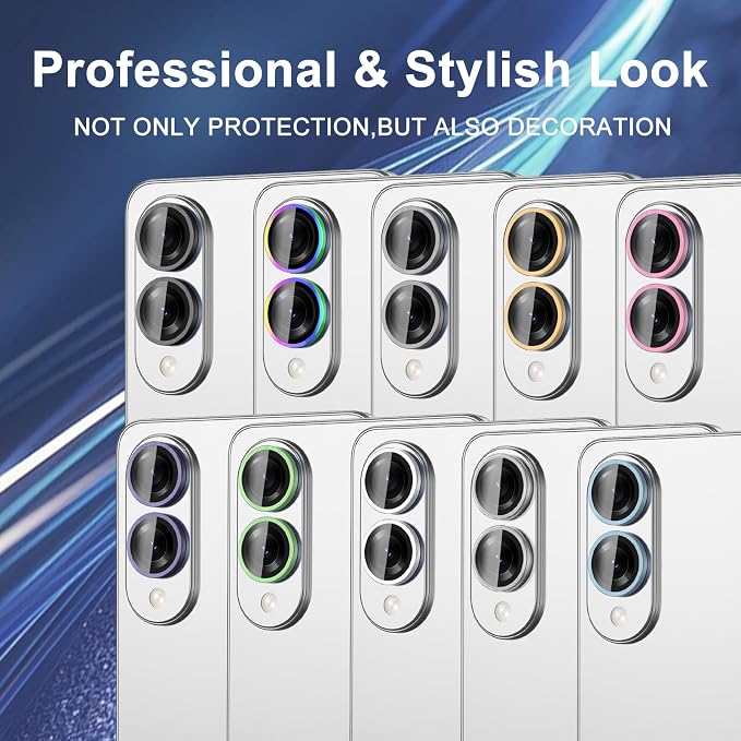 for Samsung Galaxy S25 Edge Camera Lens Protector, Individual Metal Ring