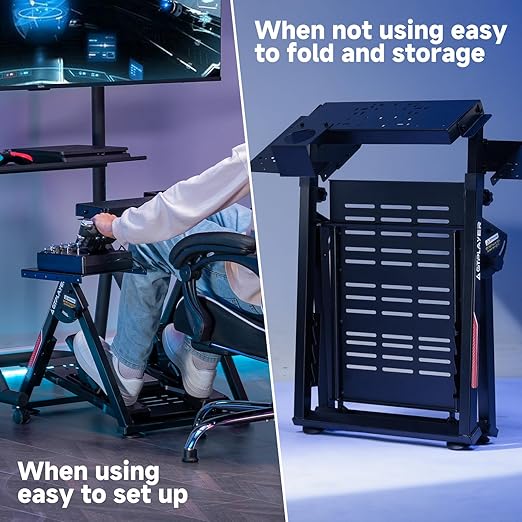 GTPLAYER Flight Racing Simulation Stand Foldable Gaming Stand Compatible