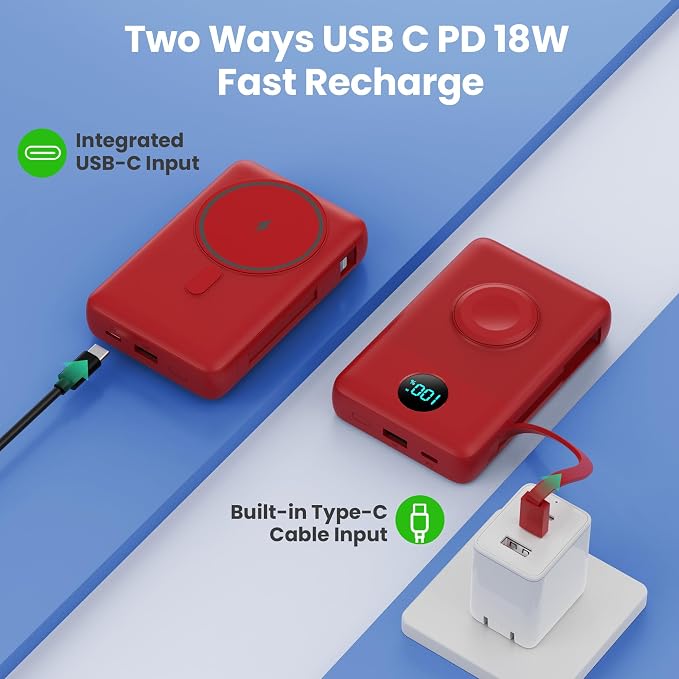 Magnetic Portable Charger 10800mAh