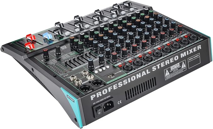 8 Channel Dj Mixer, Dj Board for Pa Stage systems