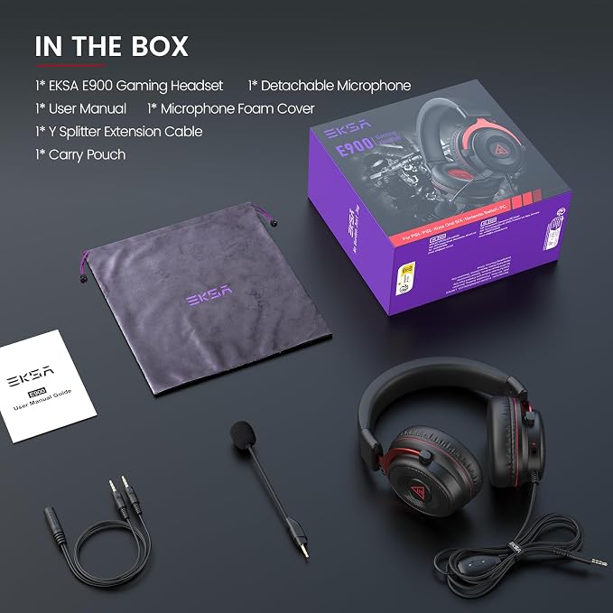 EKSA E900 Gaming Headset with Microphone