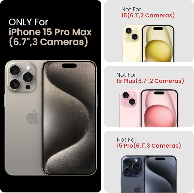 FireNova Designed for iPhone 15 Pro Max Case, Silicone Upgraded Phone Case with