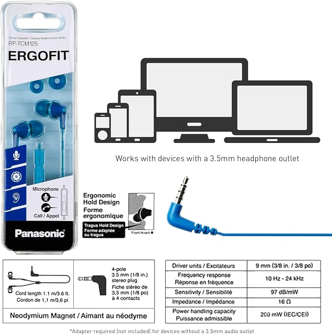 Panasonic ErgoFit Wired Earbuds