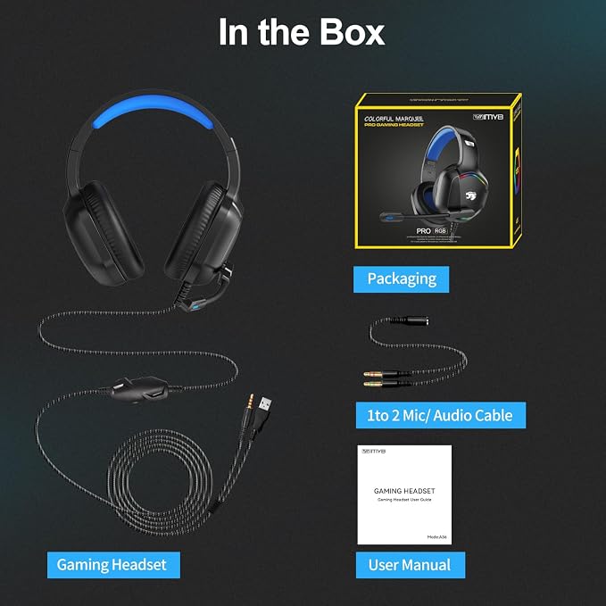 A36 Gaming Headset with Microphone