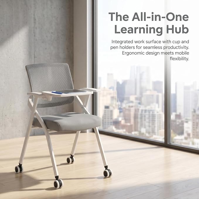 12 Pack Foldable Office Training Chairs