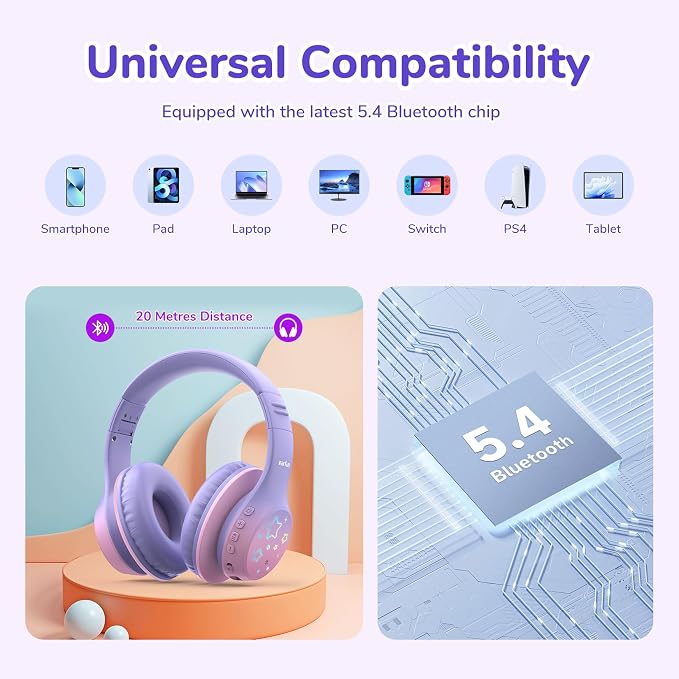 EarFun K4 Kids Bluetooth Headphones, Wireless Headphones