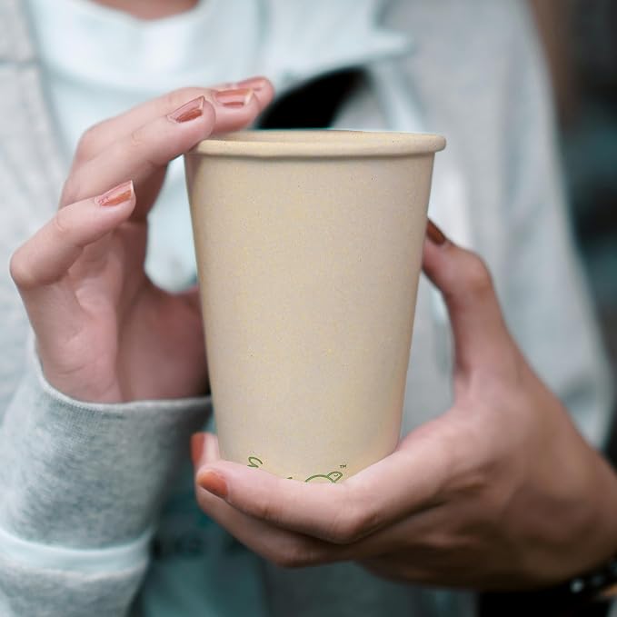 100% Compostable Disposable Coffee Cups