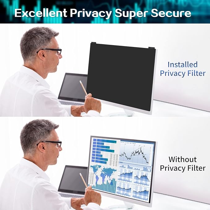 Computer Privacy Screen Filter 27 Inch, 9H Hardness Hanging Computer Screen