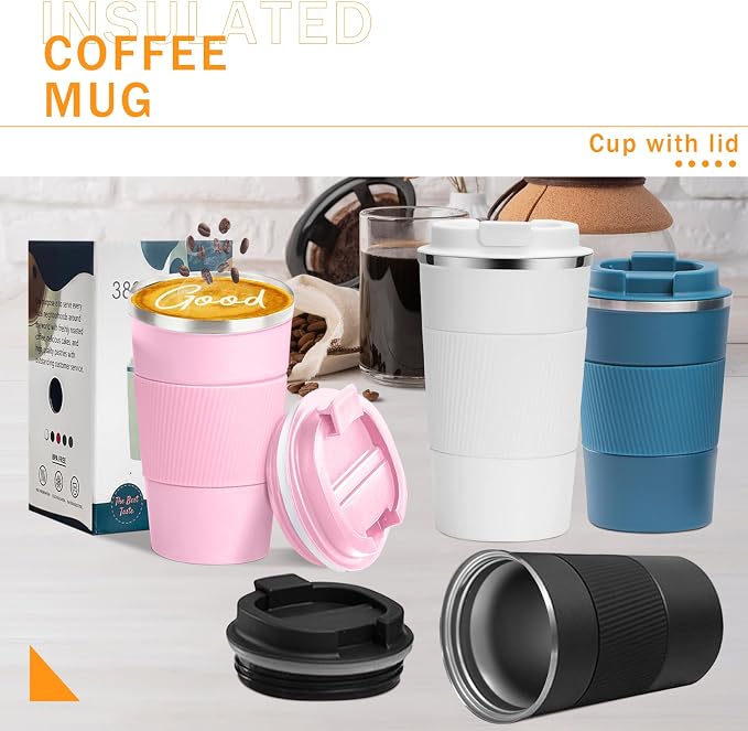 Insulated Travel Coffee Mug, Stainless Steel Coffee Cup