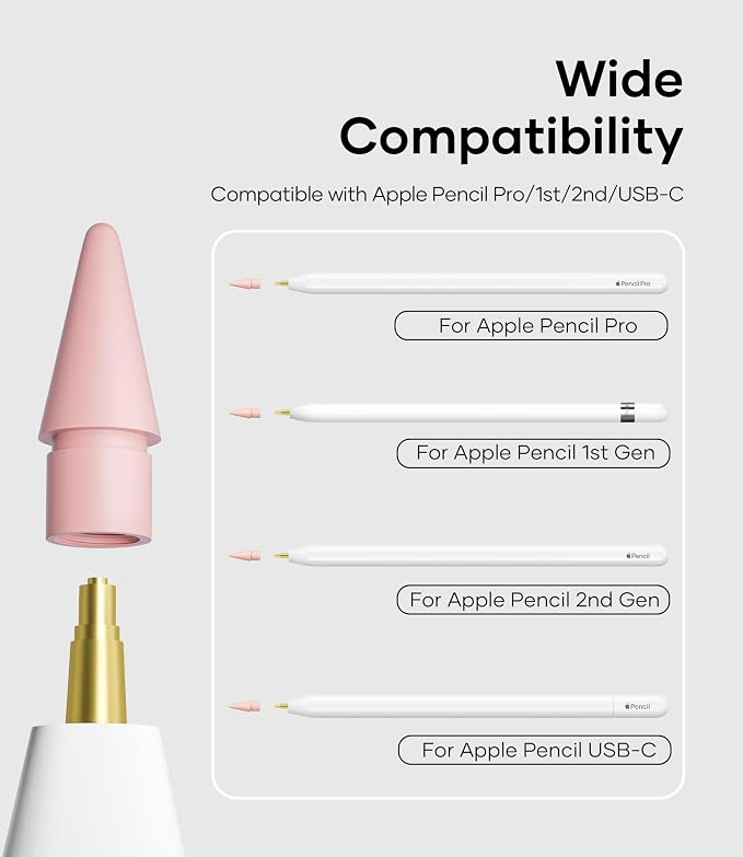 Replacement Pencil Tips for Apple Pencil Pro, Pen Tips for Apple Pencil 2nd