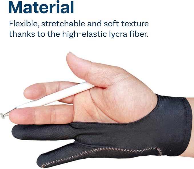MMOBIEL Drawing Glove for Digital Tablet and Sketching Model A 2-Finger Palm