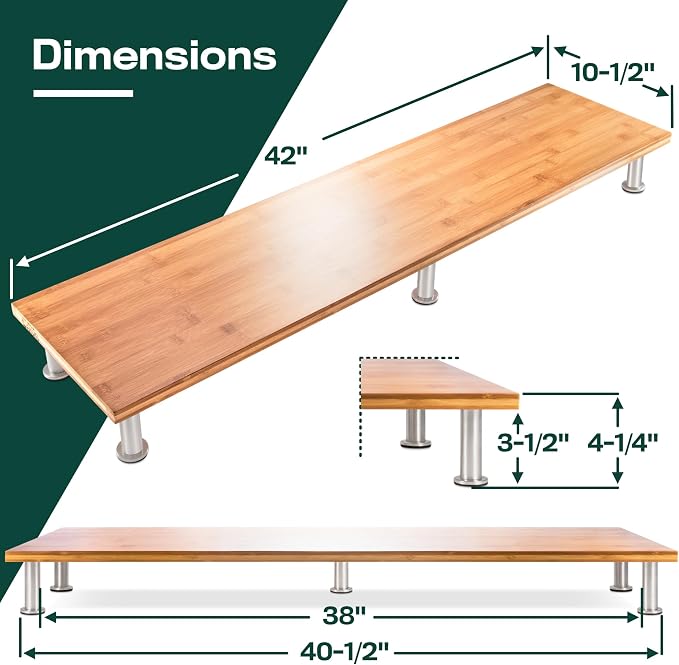 The Original Bamboo Dual Monitor Stand