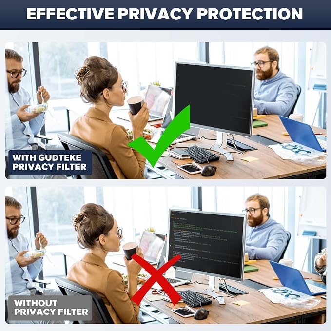 Upgraded HD Computer Privacy Screen 24 inch, Monitor Privacy Screen