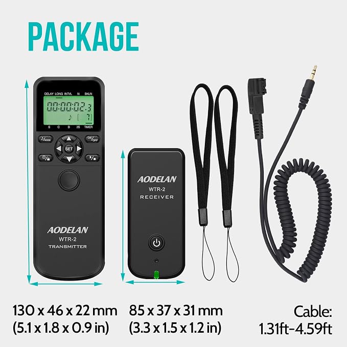 Wireless Shutter Camera Remote Intervalometer Timer Compatible