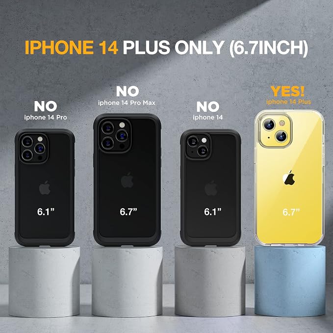 Miracase Glass Series Designed for iPhone 14 Plus Case 6.7 inch, 2023 Upgrade